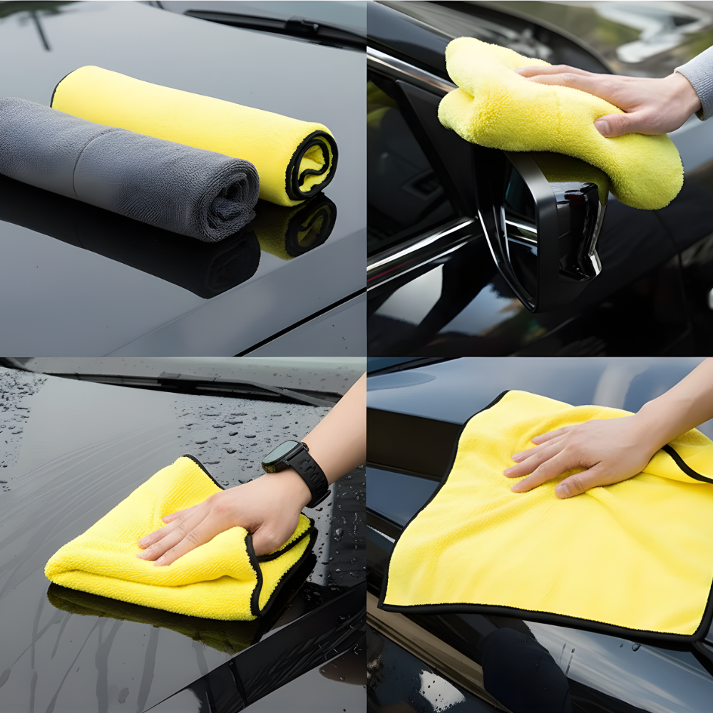 Chiffon Microfibre Auto – Nettoyage, Séchage et Entretien Parfait