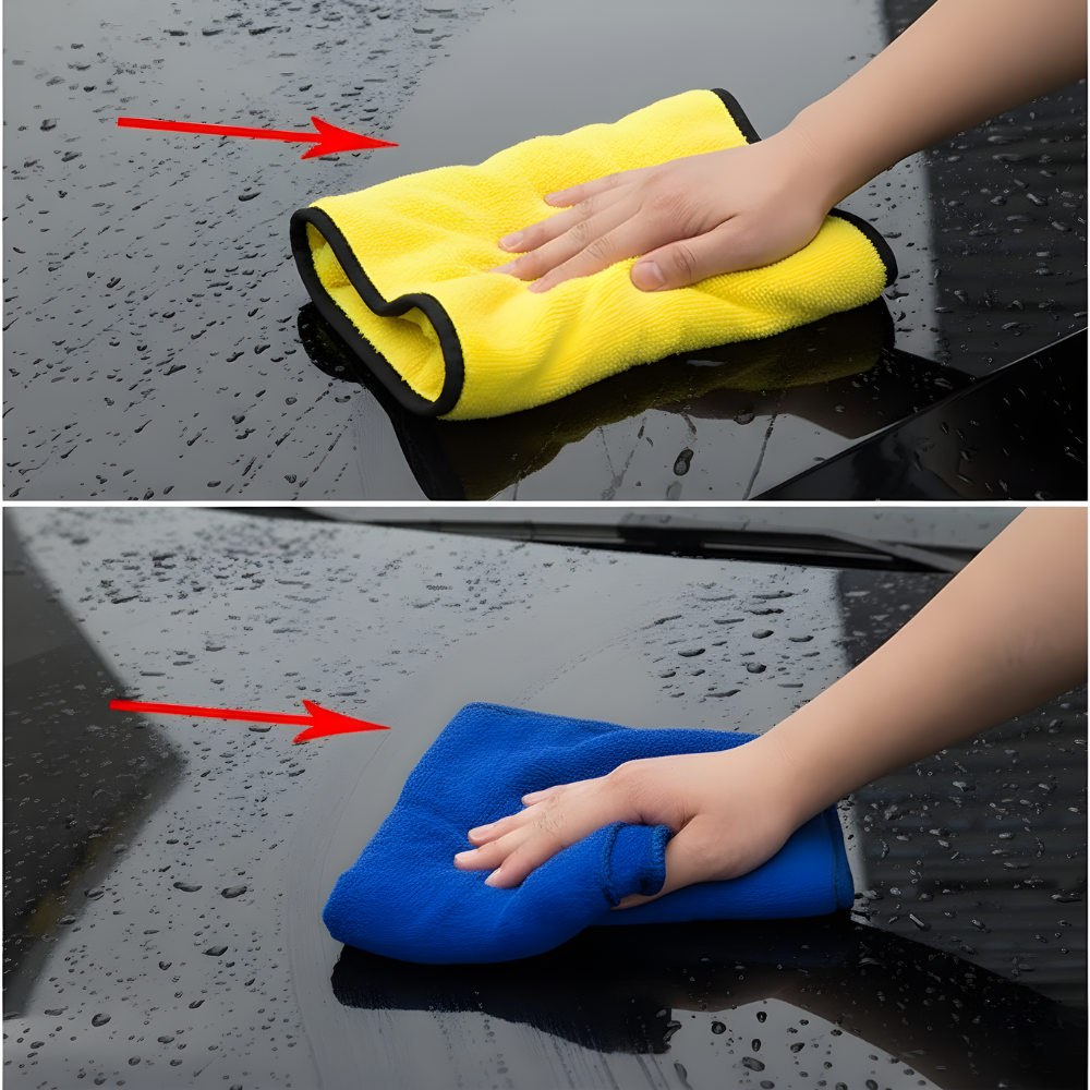 Chiffon Microfibre Auto – Nettoyage, Séchage et Entretien Parfait